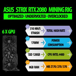 ریگ 6 کارت ASUS Rog Strix RTX2080 8GB
