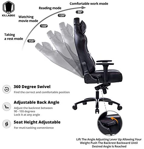 killabee memory foam gaming chair