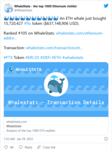 Screenshot 2022 01 29 at 13 53 43 More MATIC FTX Token LUNA Bought by Whales as They Keep Betting on These Coins 222x300 - فعالیت نهنگ های اتریوم با خرید FTT، متیک و لونا بیشتر می شود