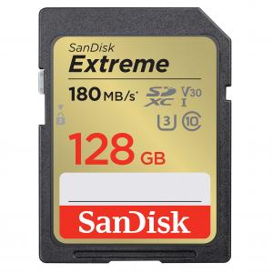 کارت حافظه SDXC سن دیسک مدل Extreme کلاس 10 استاندارد UHS-I U3 سرعت 180MBps ظرفیت 128 گیگابایت